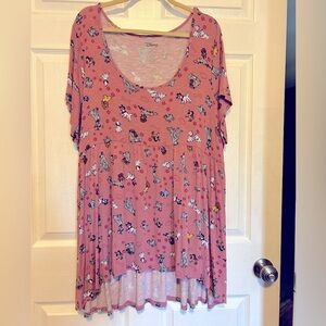 Torrid Disney dogs puppies size 3 empire waist top tunic length